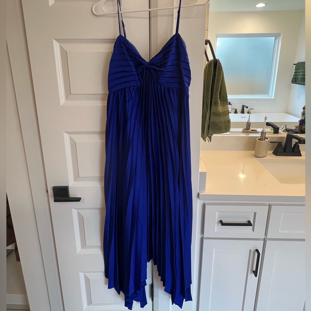 Petal & Pup Asymmetrical Blue Dress